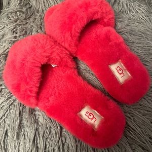 Ugg Pink Fur Slides